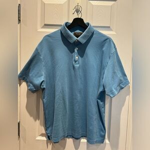 Jos A Bank Reserve Men’s Polo Short Sleeved Shirt. Powder Blue. 100 Cotton XL.